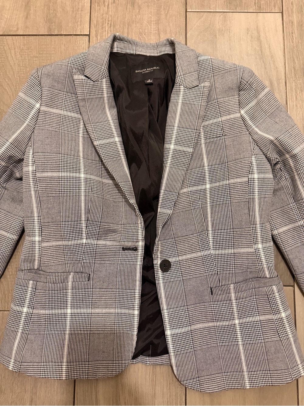 Banana Republic Gray Glen Plaid Women's Blazer